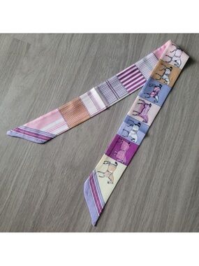 Silk Twilly, Hair Tie, Scarf,  Twilly Scarf Accessory